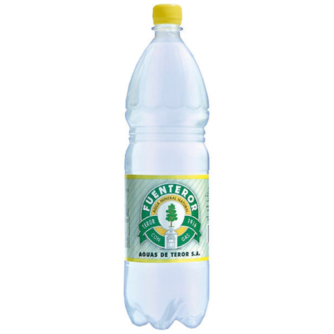 Agua mineral con gas botella 1.5 ltAguas de Teror