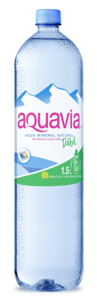 Agua Mineral Natural sin Gas Aquavia 1,5 L.Aguas Minerales de Firgas