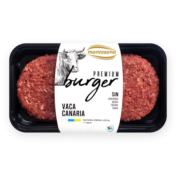 Burger Premium Vaca Canaria Km.0 280 gr.Montesano