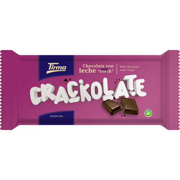 Chocolate Crackolate con Arroz Crujiente Tableta 135 gr.Tirma