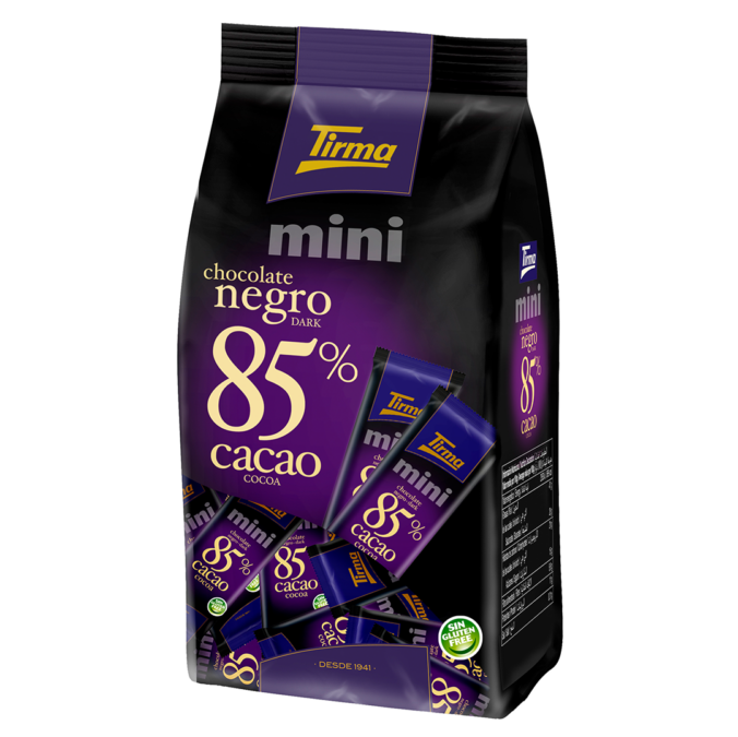Mini Chocolates 85% Cacao Bolsa 18 uds.Tirma